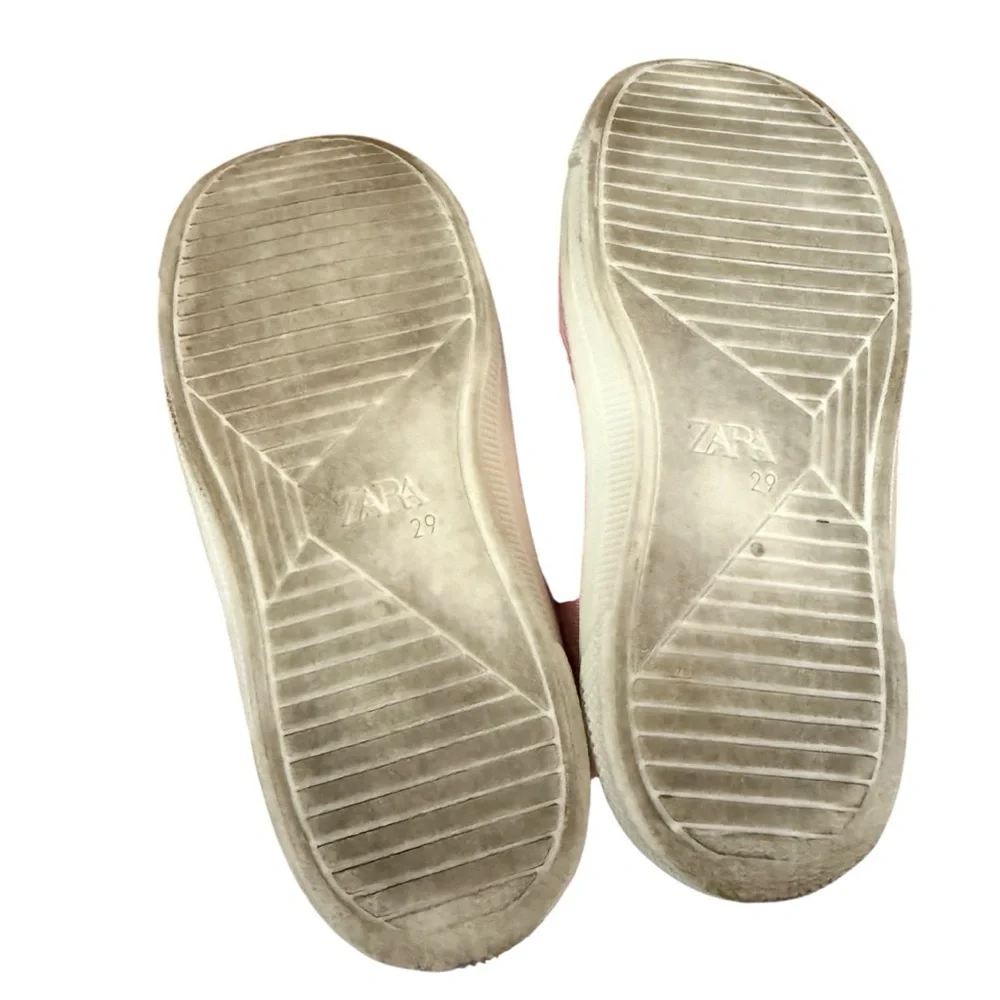 Zara| Kids Open Sneakers with Bow Pink- Size 12 or EU 29